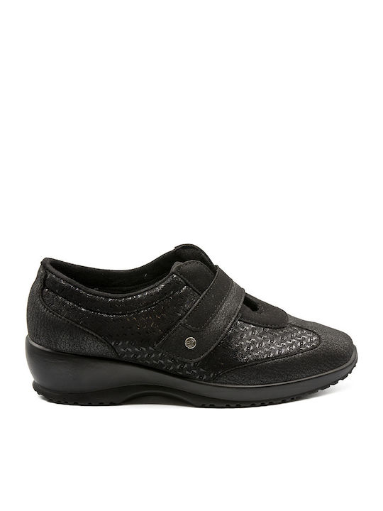 Anatomisch Damen Slip-Ons Schwarz