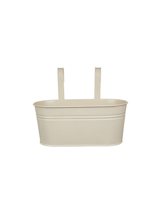 Butlers Ζαρντινιέρα Μεταλλική Μπεζ 33x15.5x14εκ.