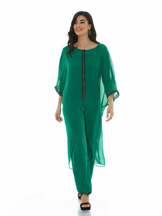 RichgirlBoudoir Women's Long-sleeved One-piece Suit Green