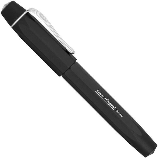 Kaweco Stilou Caligrafie Foarte Larg Negru Din Aluminiu Cu Cerneală Neagră