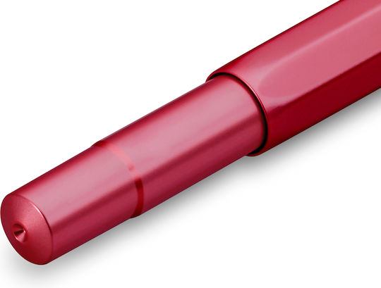 Kaweco Stilou Medium Roșu Din Aluminiu Cu Cerneală Albastră