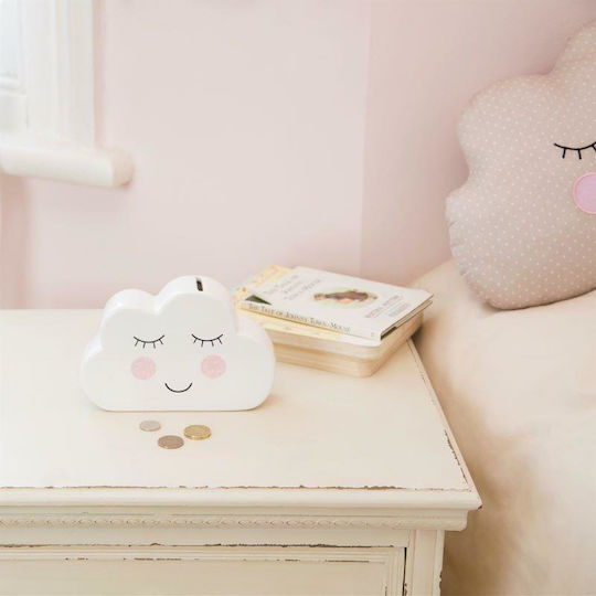 Sass & Belle Kids Ceramic Money Box Sweet Dreams White 16.5x4.5x11cm