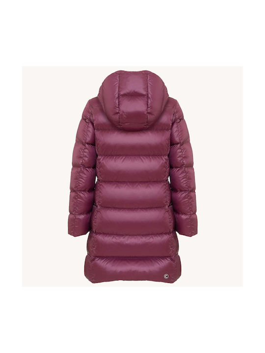 Colmar Girls Quilted Coat Burgundy with Ηood