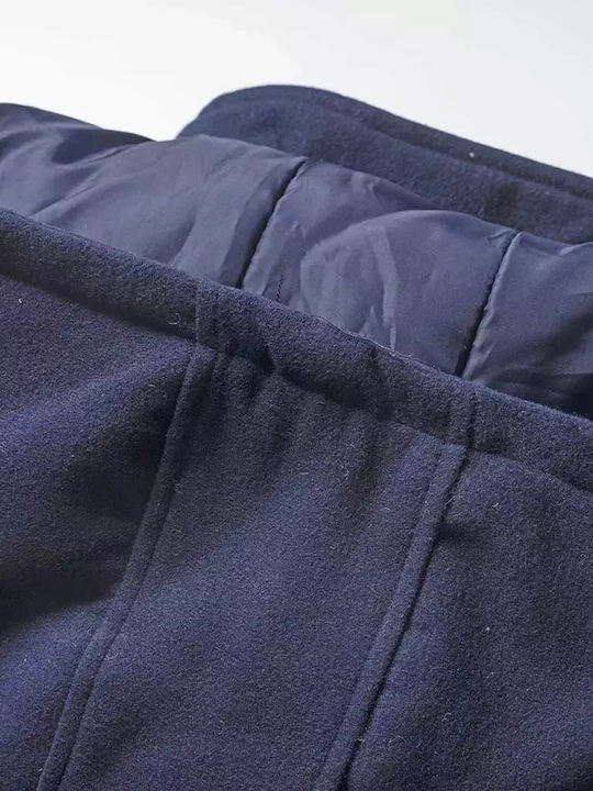 Παιδικό Παλτό Κοντό με Κουκούλα Navy Μπλε