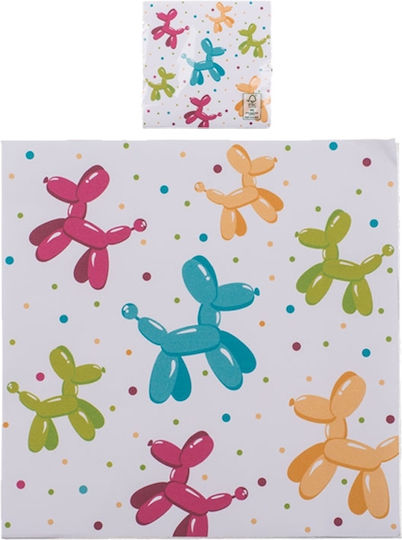 Ball Dog Party Napkins Multicolour 33x33cm 20 Pieces