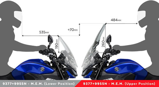 Puig Kit de instalare Parbriz motocicletă pentru Yamaha MT-09 9955N