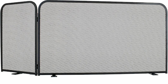 Zogometal Metallic Fireplace Screen with 2 Panels 90x35x50cm Copper