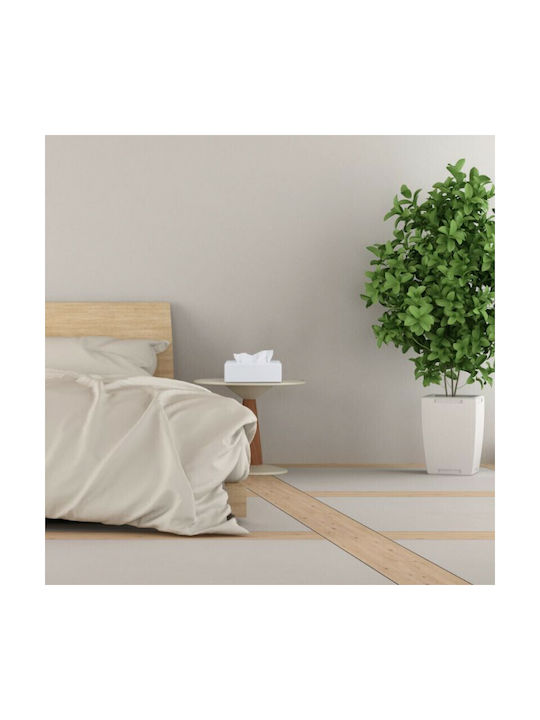 Relaxdays Suport pentru șervețele Lemn Albă 7.5x12x12cm 10023252