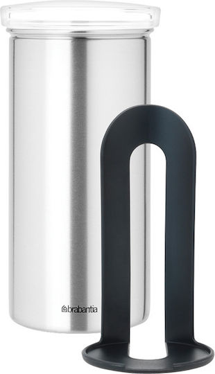 Brabantia Σετ 18τμχ Βάζα για Τσάι / Καφέ με Καπάκι από Ανοξείδωτο Ατσάλι Ασημί 8.5x17cm
