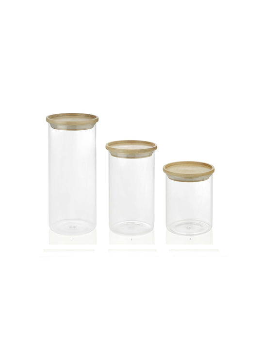 Andrea House Allgemeine Verwendung Glasvase mit Deckel Transparent 900ml 1Stück