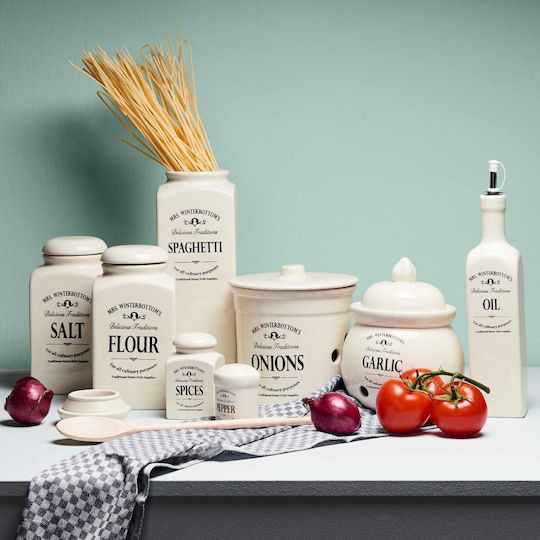 Butlers Βάζο για Καφέ με Καπάκι Κεραμικό Καφέ 1300ml