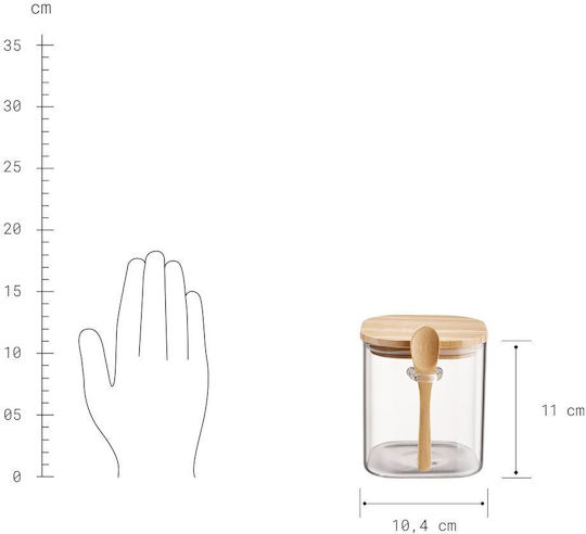 Butlers General Use Vase with Lid Glass Transparent 750ml