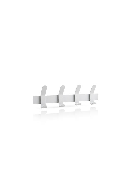 Zone Denmark Wall Hanger Metal 4 Hooks Gray 40x5x11cm