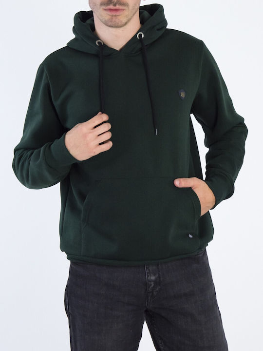 Everbest Herren Sweatshirt mit Kapuze und Taschen Grün