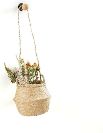 La Redoute Interieurs Decorative Basket Wicker with Handles Beige 24x24x21cm