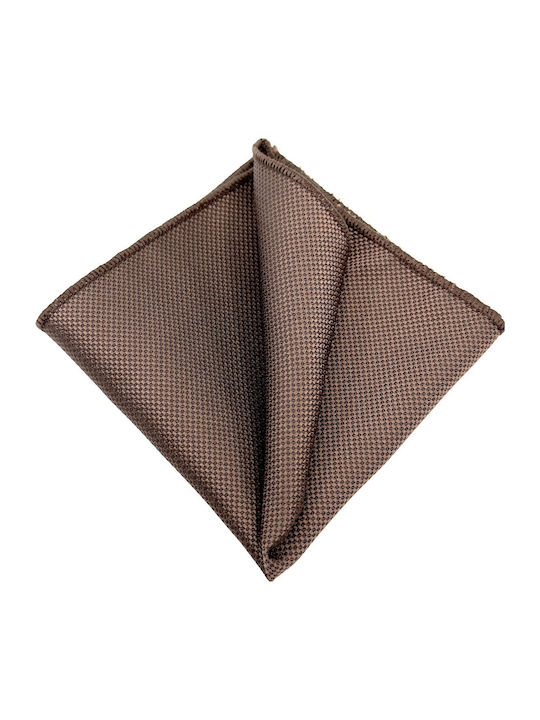 Legend Accessories Σετ Υφασμάτινo Παπιγιόν με Μαντήλι Καφέ