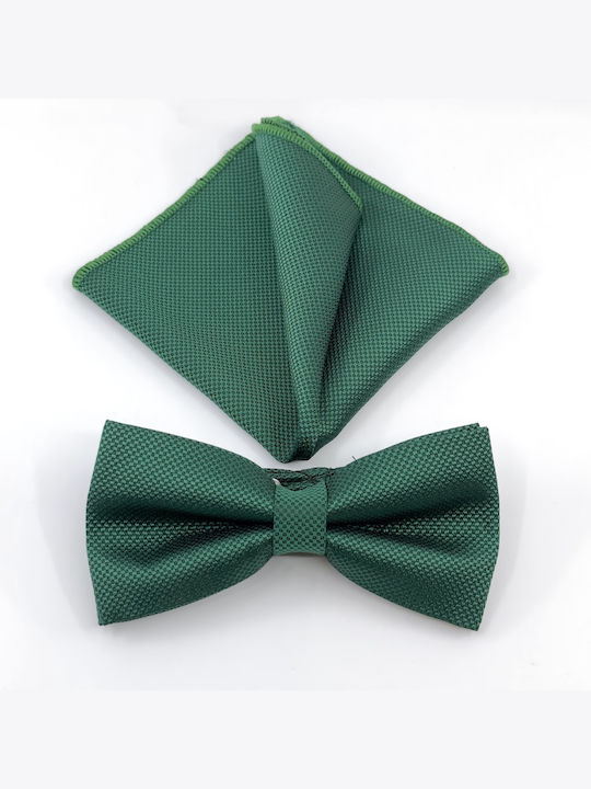 Legend Accessories Bow Tie Set with Pochette Green