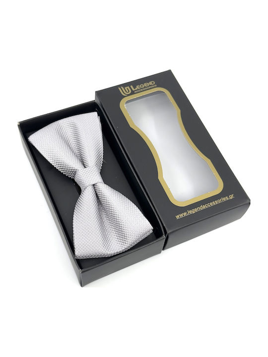 Legend Accessories Комплект Папионка с кърпа Сребрист