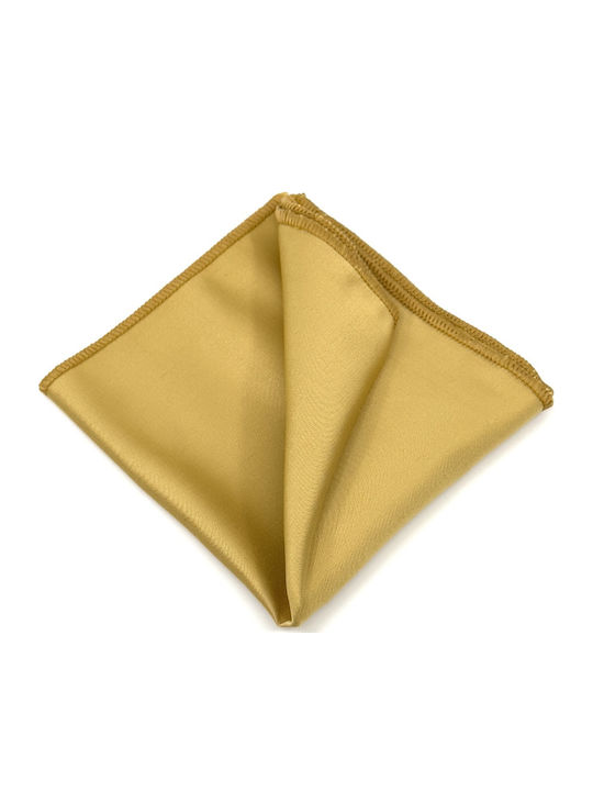 Legend Accessories Σετ Υφασμάτινo Παπιγιόν με Μαντήλι Χρυσό