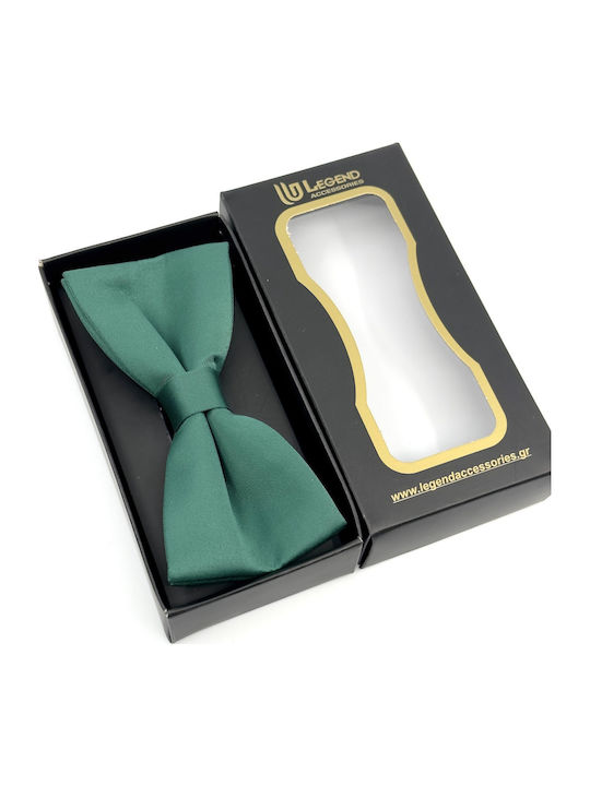 Legend Accessories Σετ Υφασμάτινo Παπιγιόν με Μαντήλι Πράσινο