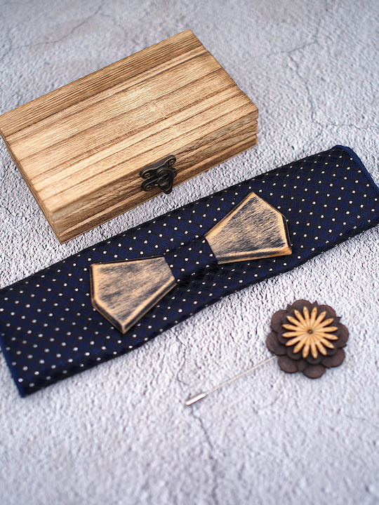 Legend Accessories Wooden Bow Tie Set with Cufflinks, Pochette and Pin Green Legend LGDWT-325