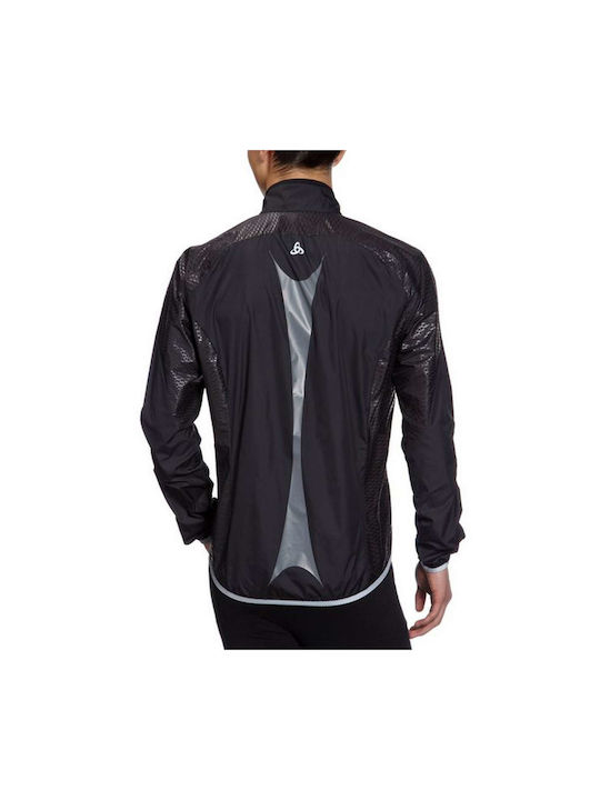 Odlo Tornado Men's Waterproof Cycling Windbreaker Jacket Long Sleeve Black