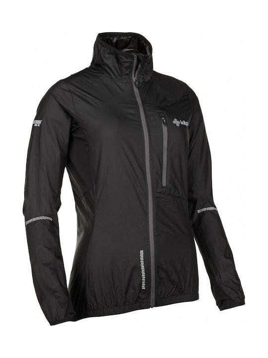 Kilpi Airrunner Femei Jachetă antivant pentru ciclism Mânecă lungă Negru