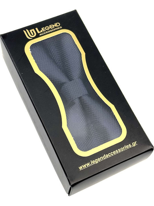 Legend Accessories Σετ Υφασμάτινo Παπιγιόν με Μαντήλι Navy Μπλε