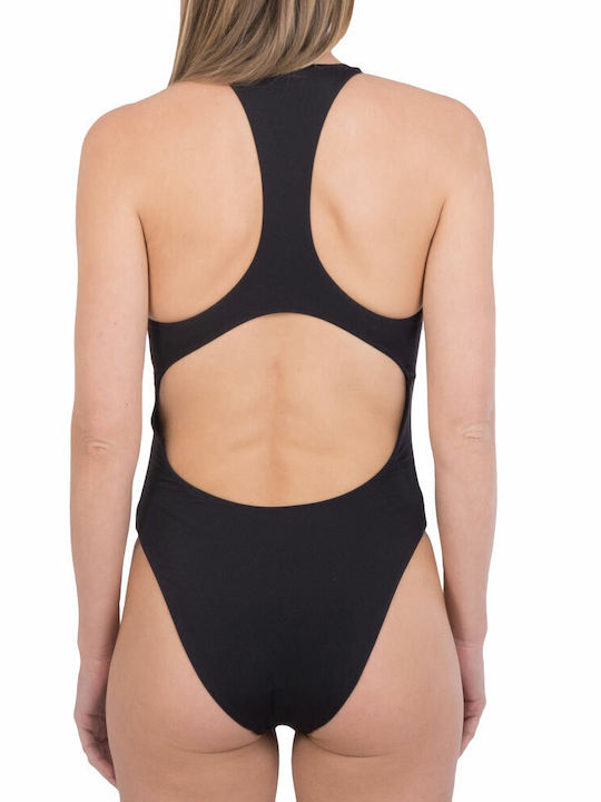 Hurley One-Piece Swimsuit with Open Back Black