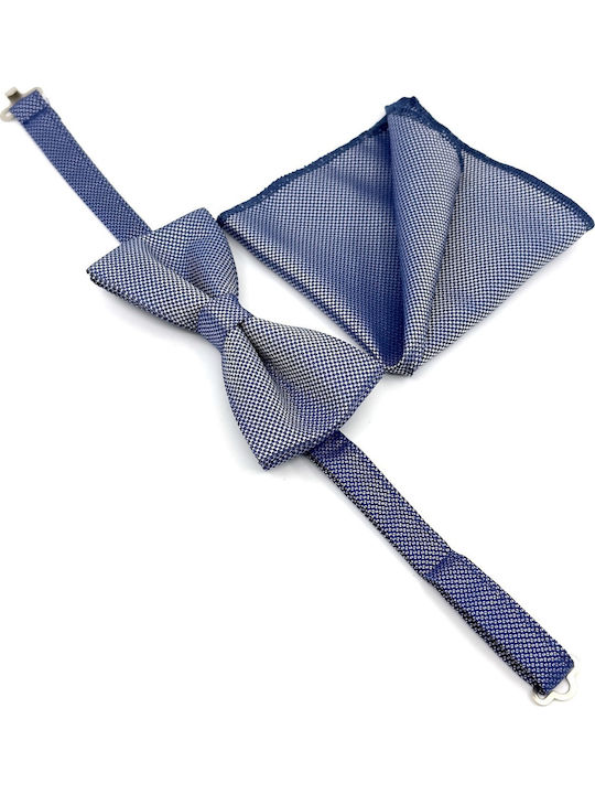 Legend Accessories Bow Tie Set with Pochette Blue