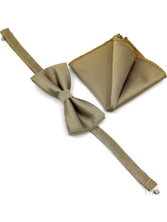 Legend Accessories Bow Tie Set with Pochette Gold