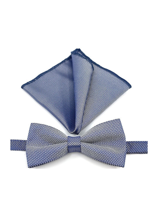 Legend Accessories Bow Tie Set with Pochette Blue