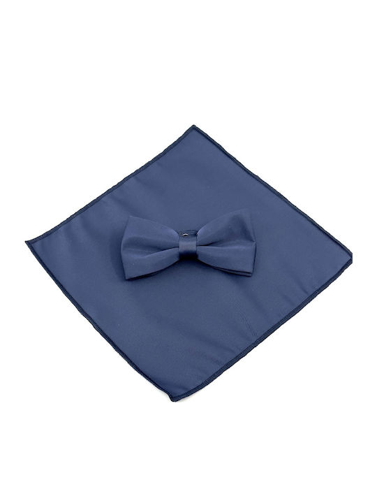 Legend Accessories Bow Tie Set with Pochette Blue