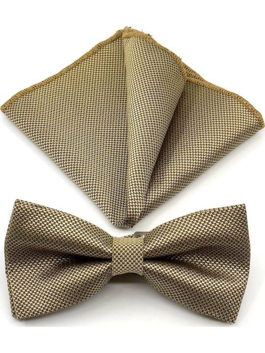 Legend Accessories Bow Tie Set with Pochette Gold