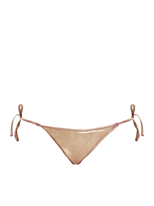 PRONOE Bikini Brazil С Връзки Златист