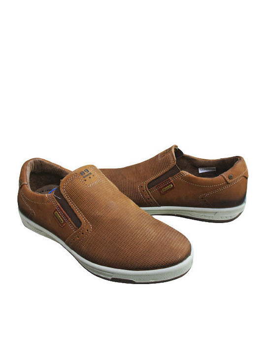 Leder Herren Slip-Ons Braun