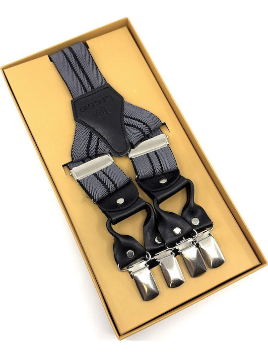 Legend Accessories Suspenders Printed Gray