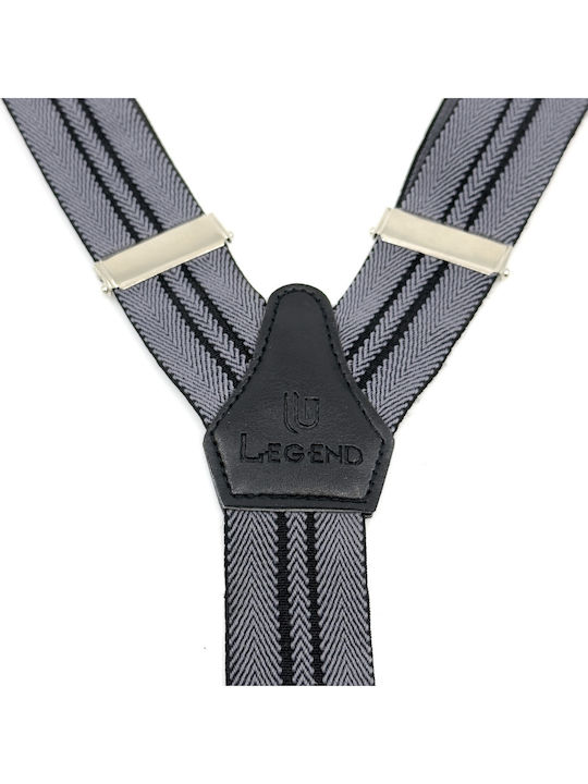 Legend Accessories Suspenders Printed Gray