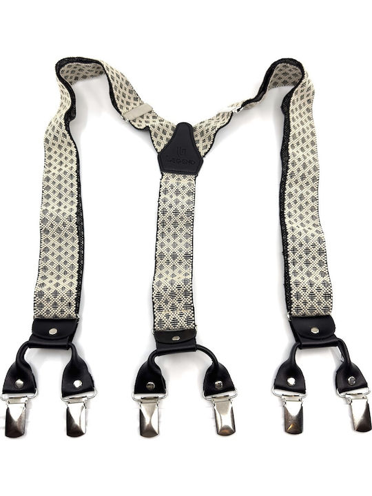 Legend Accessories Suspenders Printed Beige