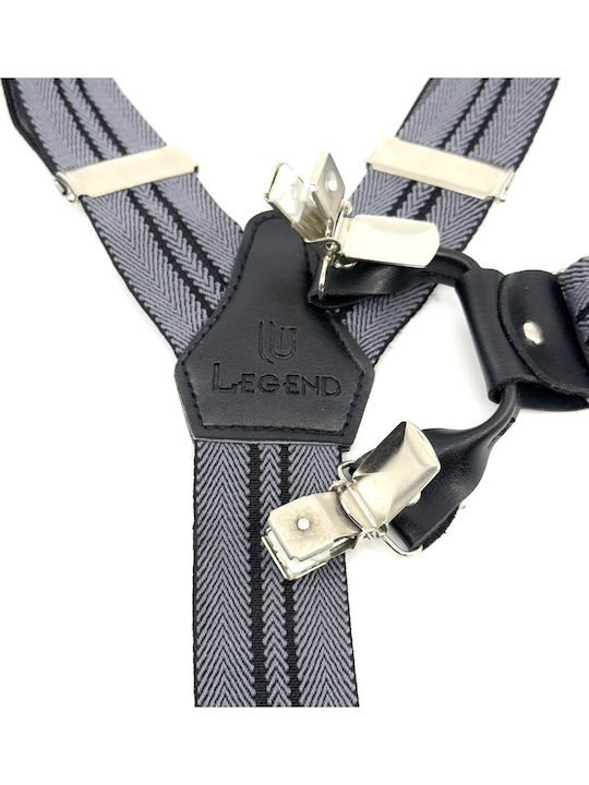Legend Accessories Suspenders Printed Gray