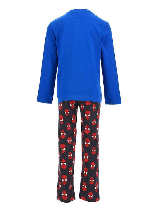 Marvel Kinder Schlafanzug Winter Baumwolle Blau