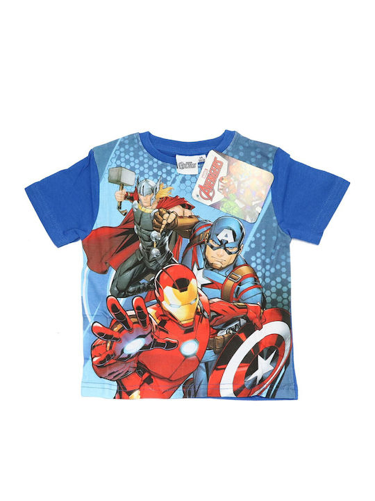 Marvel Παιδική Πιτζάμα Καλοκαιρινή Μπλε Marvel Παιδική Πιτζάμα Καλοκαιρινή Μπλε