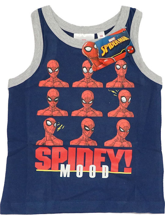 Marvel Παιδική Πιτζάμα Καλοκαιρινή Navy Μπλε