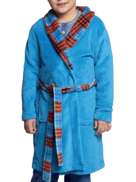 Karelpiu Kids Robe Winter Fleece Pyjama Blue