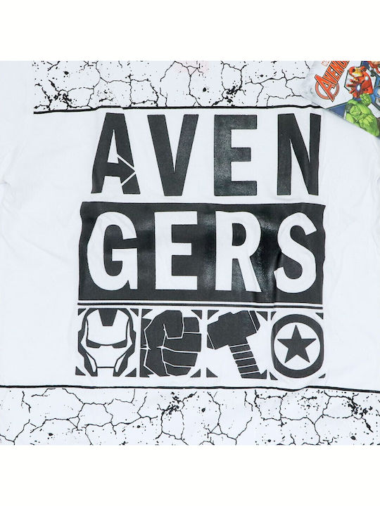 Marvel Kids' Pajamas Summer Cotton White