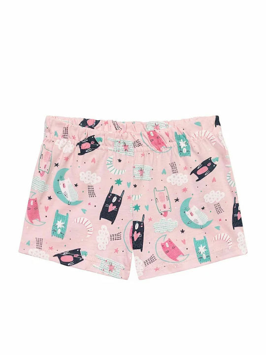 Minoti Set Top & Bottom Kids Summer Pyjamas Pink