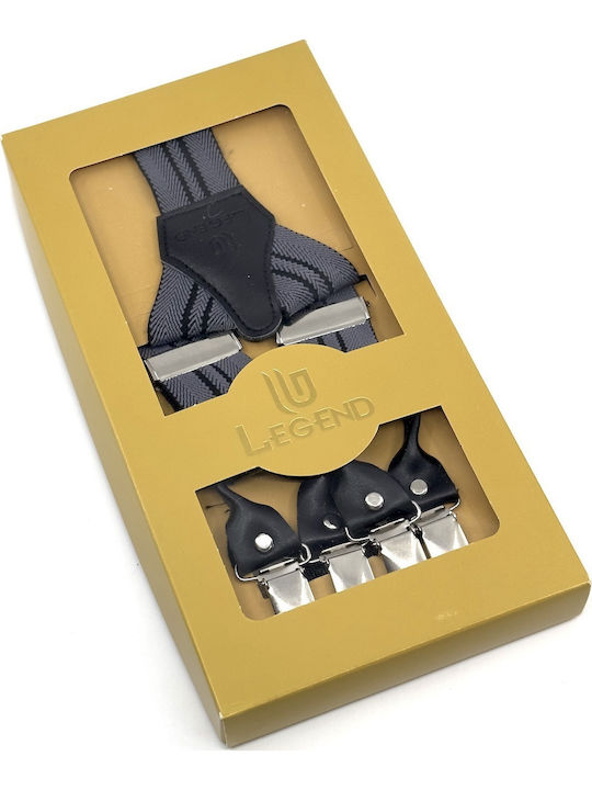 Legend Accessories Suspenders Printed Gray
