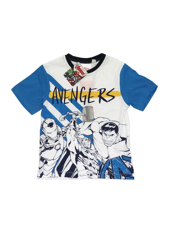Marvel Kinder Schlafanzug Sommerlich Baumwoll Blau