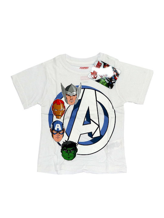Marvel Παιδική Πιτζάμα Καλοκαιρινή Λευκή