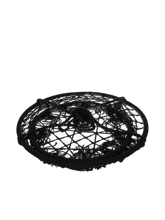 Rattan Swing Black with 120kg Maximum Weight Capacity L60xW60xH40cm